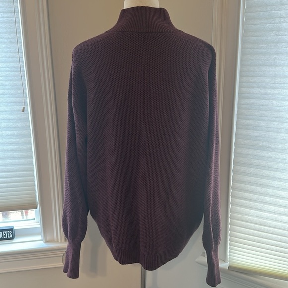 Lunya Cozy Cotton Silk Pocket Henley, Medium, Brandied Plum, NWT - Picture 8 of 9